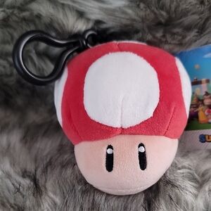 Super Mario Ckub Mocchi Mocchi Super  Mushroom Plush Keychain